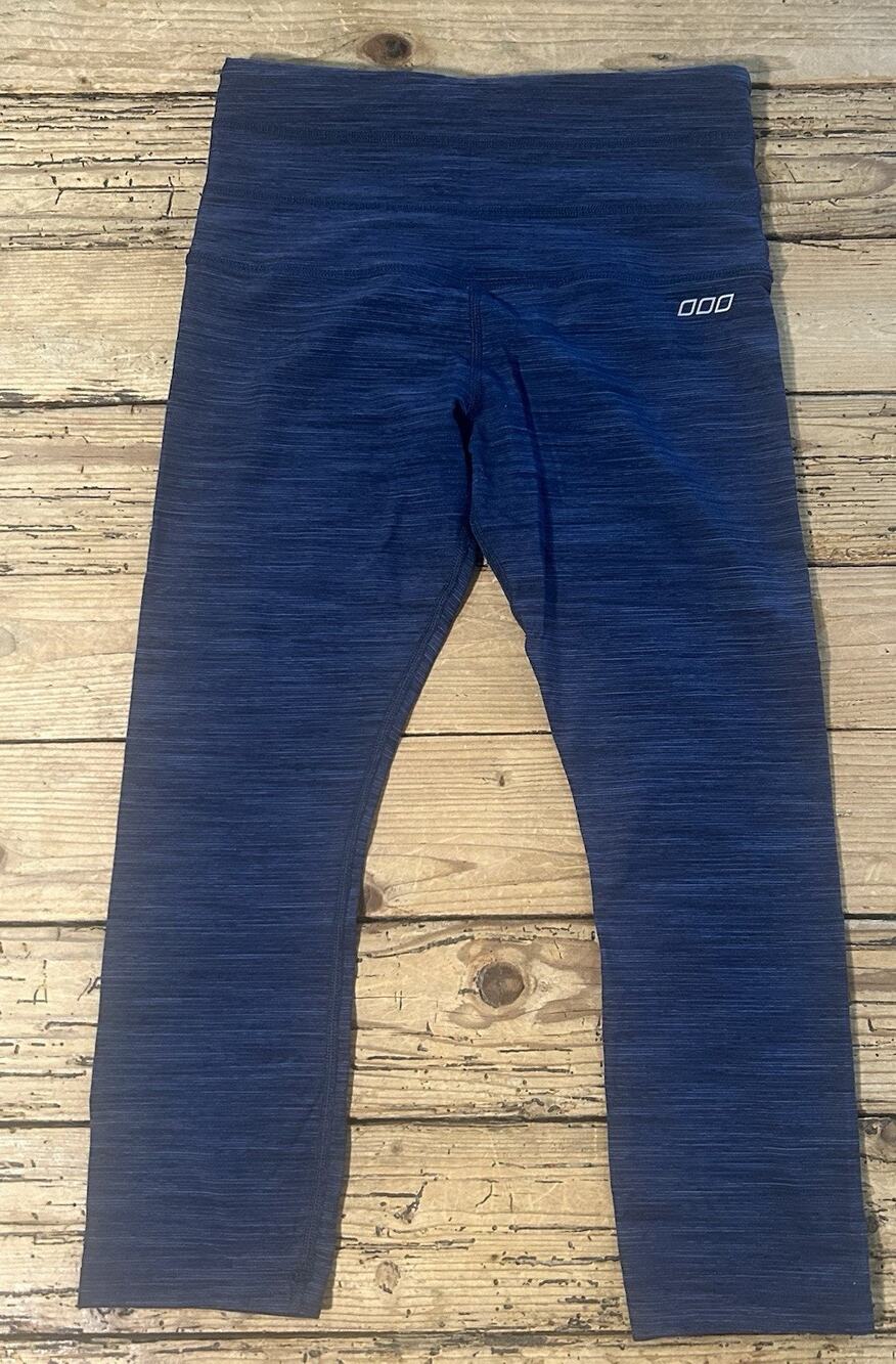 Lorna Jane Women’s Size 1 Ankle Biter Leggings Midnight Indigo Marl Pattern EUC